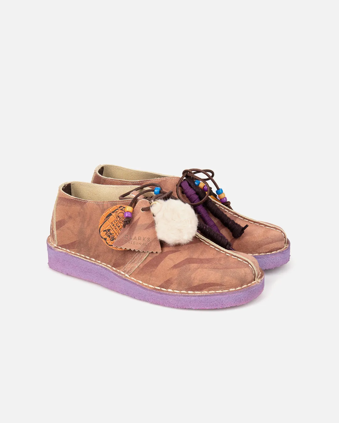 Aries x Clarks Originals Desert Trek - Stylish Brown Multi Colorway