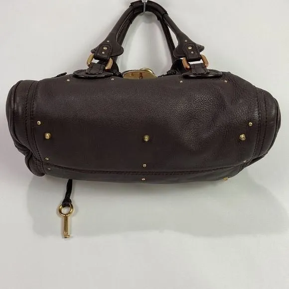 Chloe 2007 Paddington Brown Leather Bag with Lock and Key - Vintage Edition