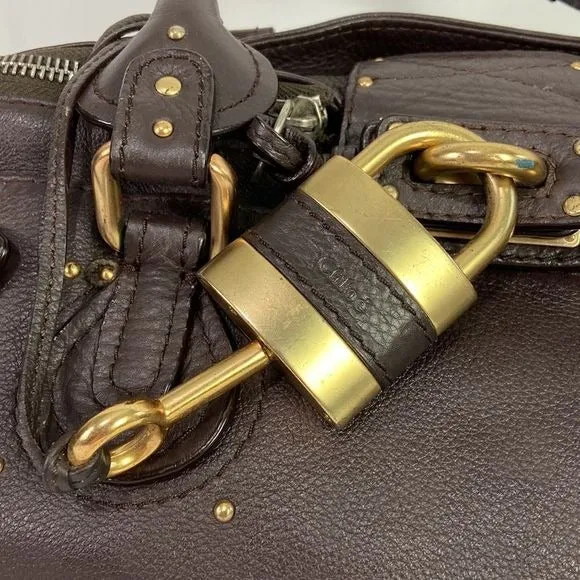 Chloe 2007 Paddington Brown Leather Bag with Lock and Key - Vintage Edition