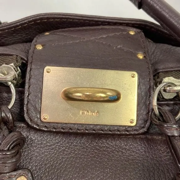 Chloe 2007 Paddington Brown Leather Bag with Lock and Key - Vintage Edition