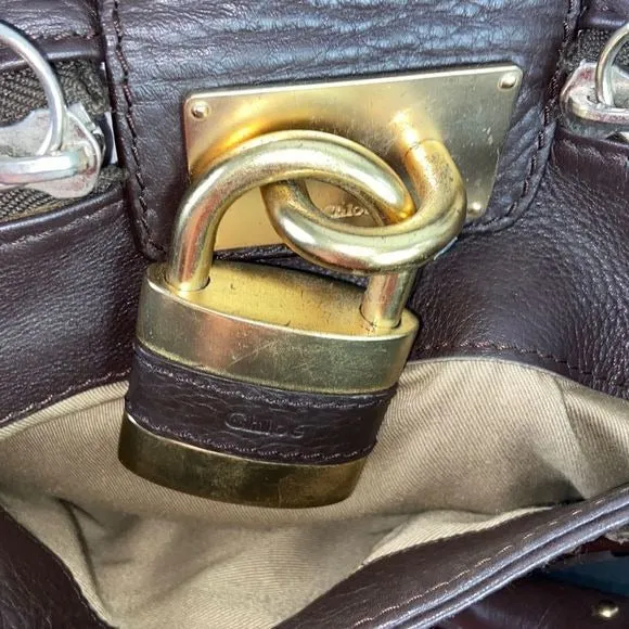 Chloe 2007 Paddington Brown Leather Bag with Lock and Key - Vintage Edition