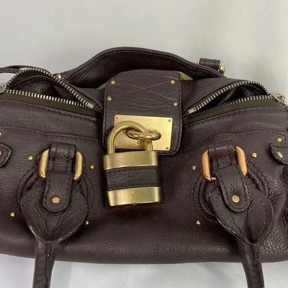 Chloe 2007 Paddington Brown Leather Bag with Lock and Key - Vintage Edition