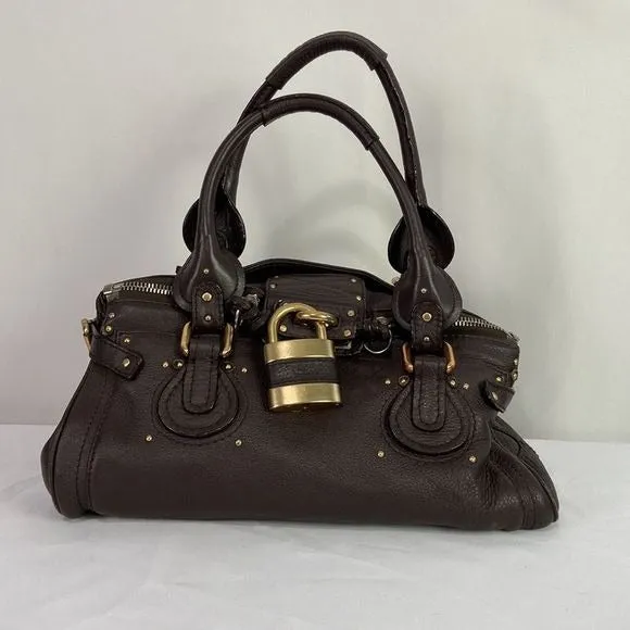 Chloe 2007 Paddington Brown Leather Bag with Lock and Key - Vintage Edition