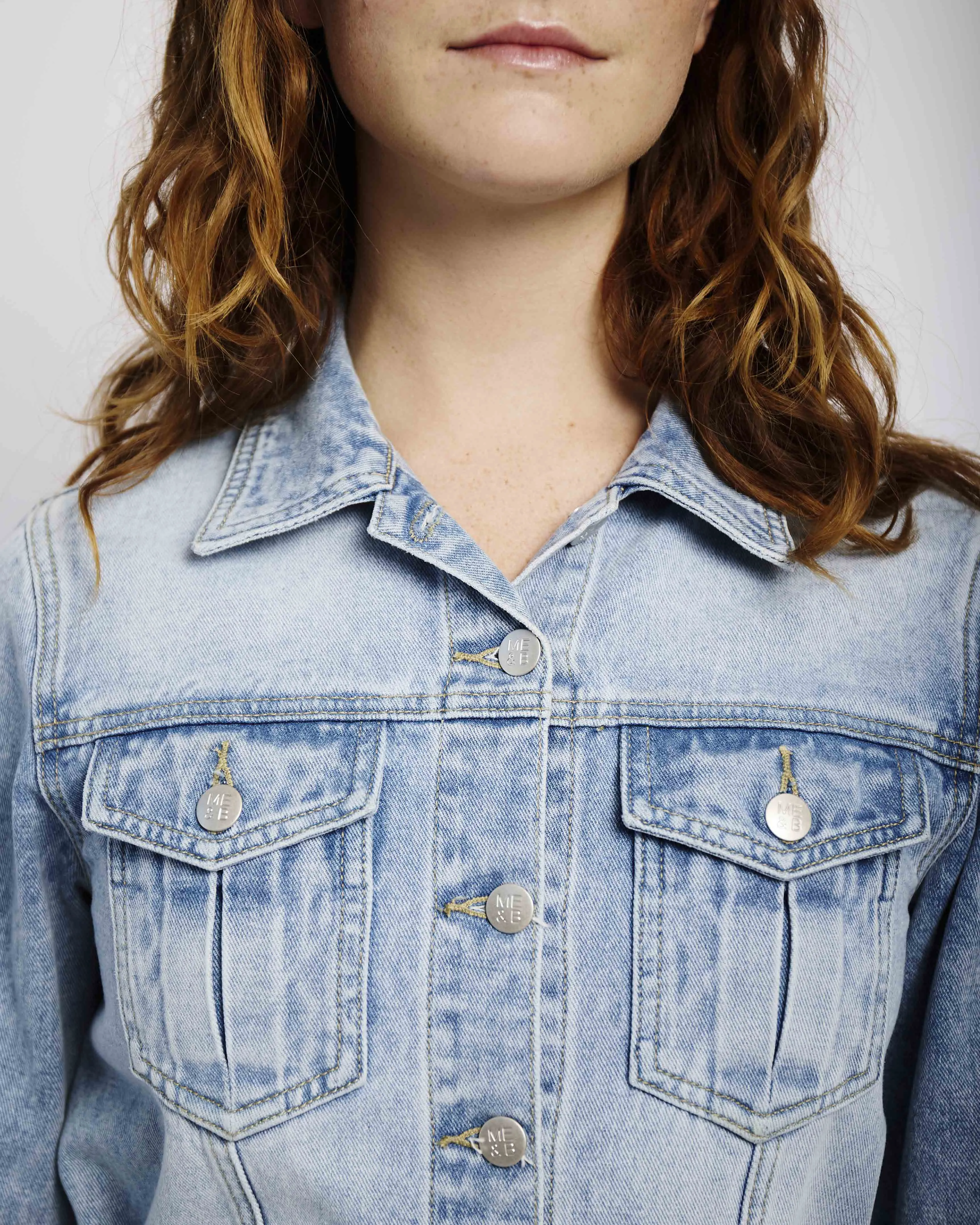 Denim Shirt Dress in Denim