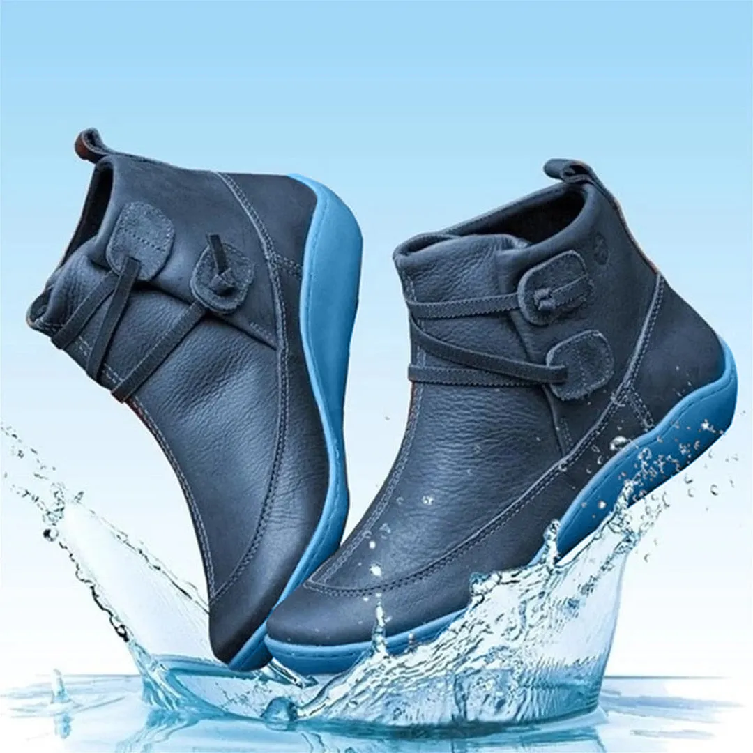 Dyavor Women Snow Ankle Boots Waterproof Leather Orthopedic Shoes