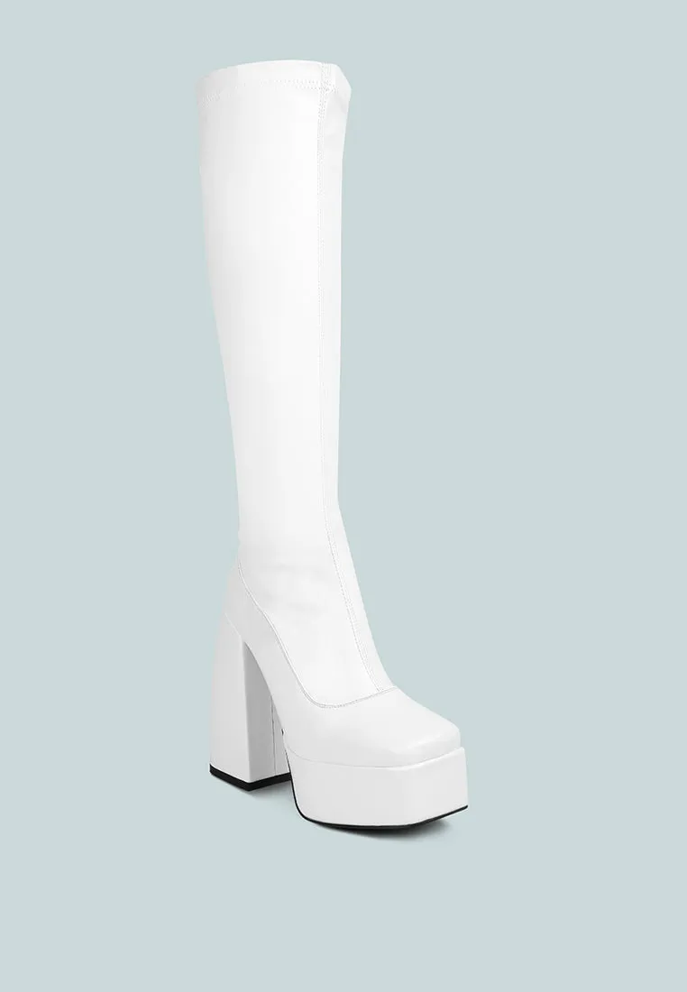 fanning platform long boots by London Rag