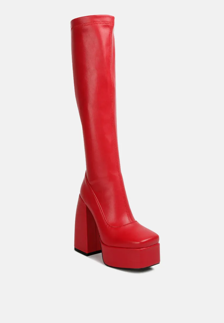 fanning platform long boots by London Rag