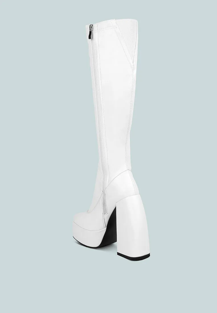fanning platform long boots by London Rag