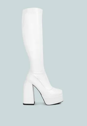 fanning platform long boots by London Rag