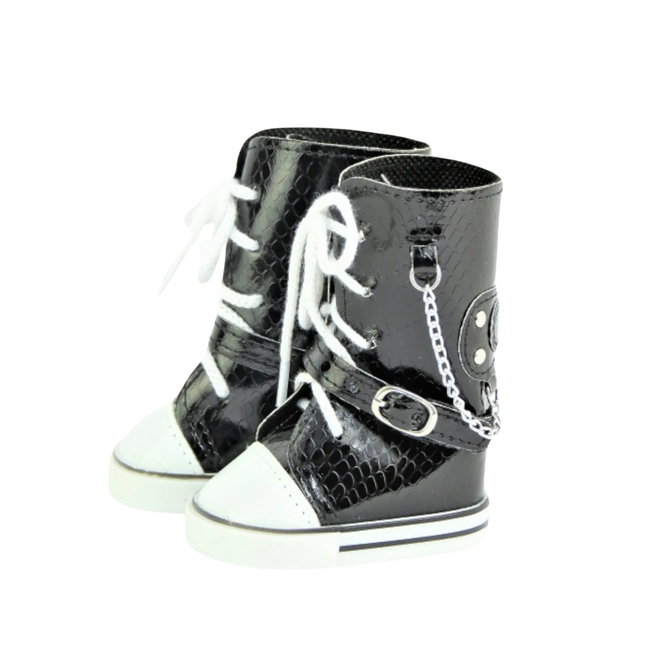 Faux Leather Croc Sneaker Boots for 18-inch dolls