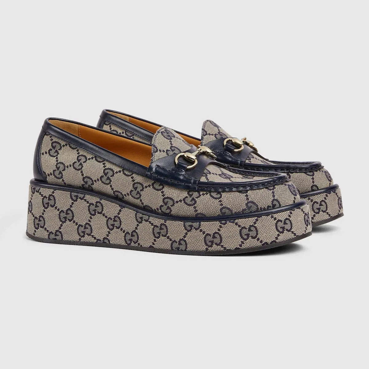 Horsebit wedge loafer