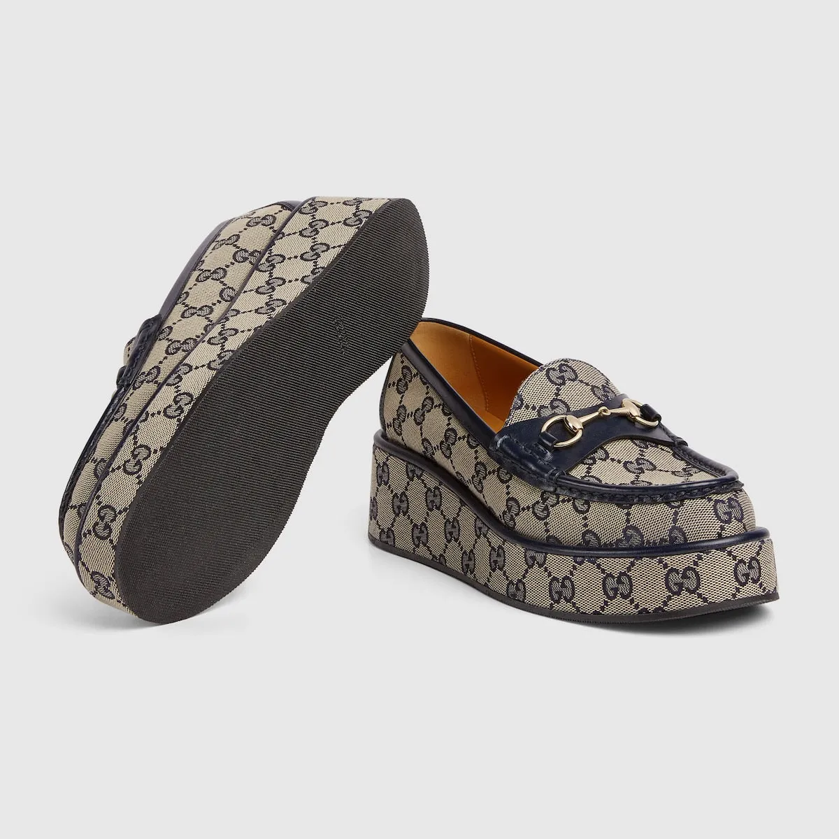 Horsebit wedge loafer