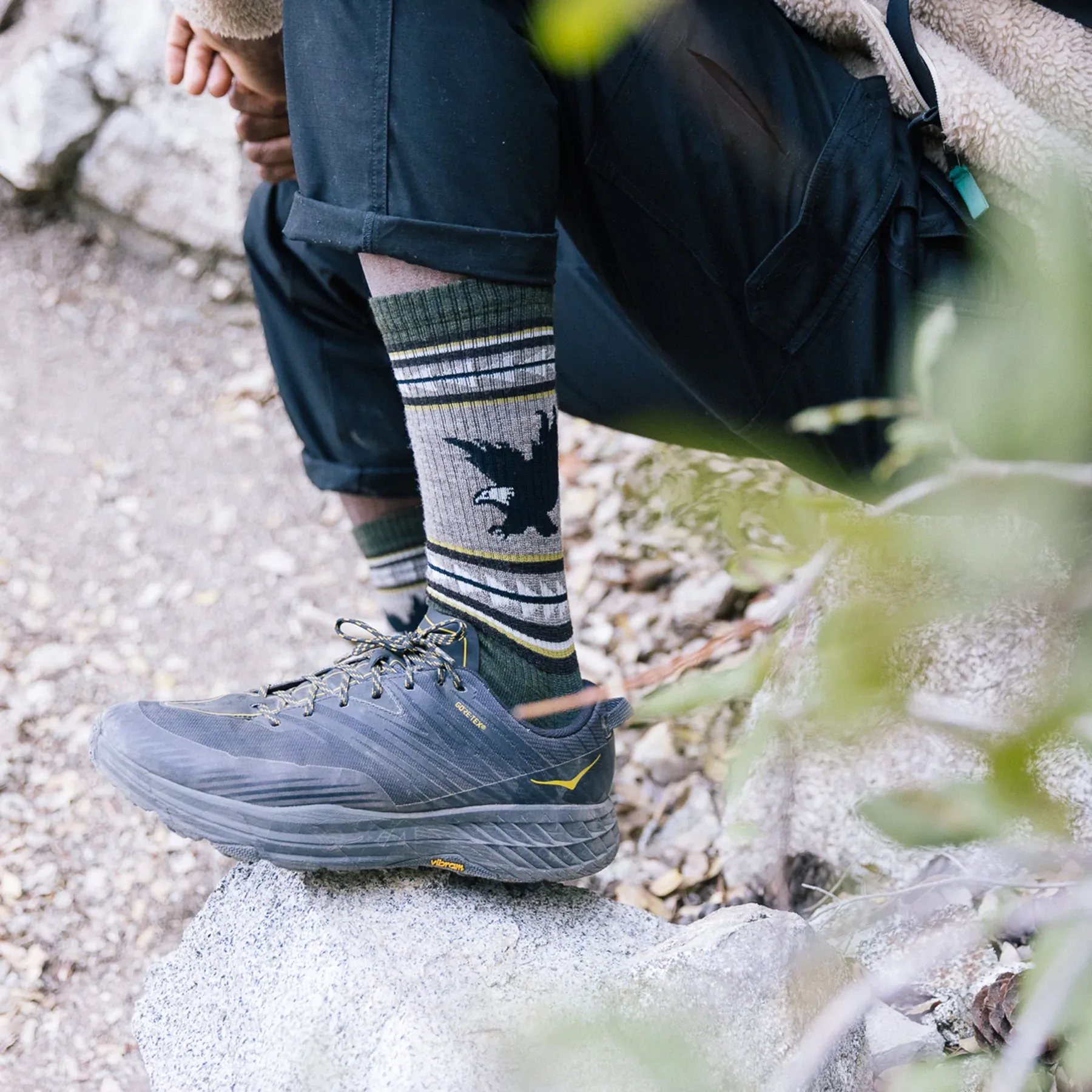 Men's Boot VanGrizzle Midweight Hiking Socks (Forest)