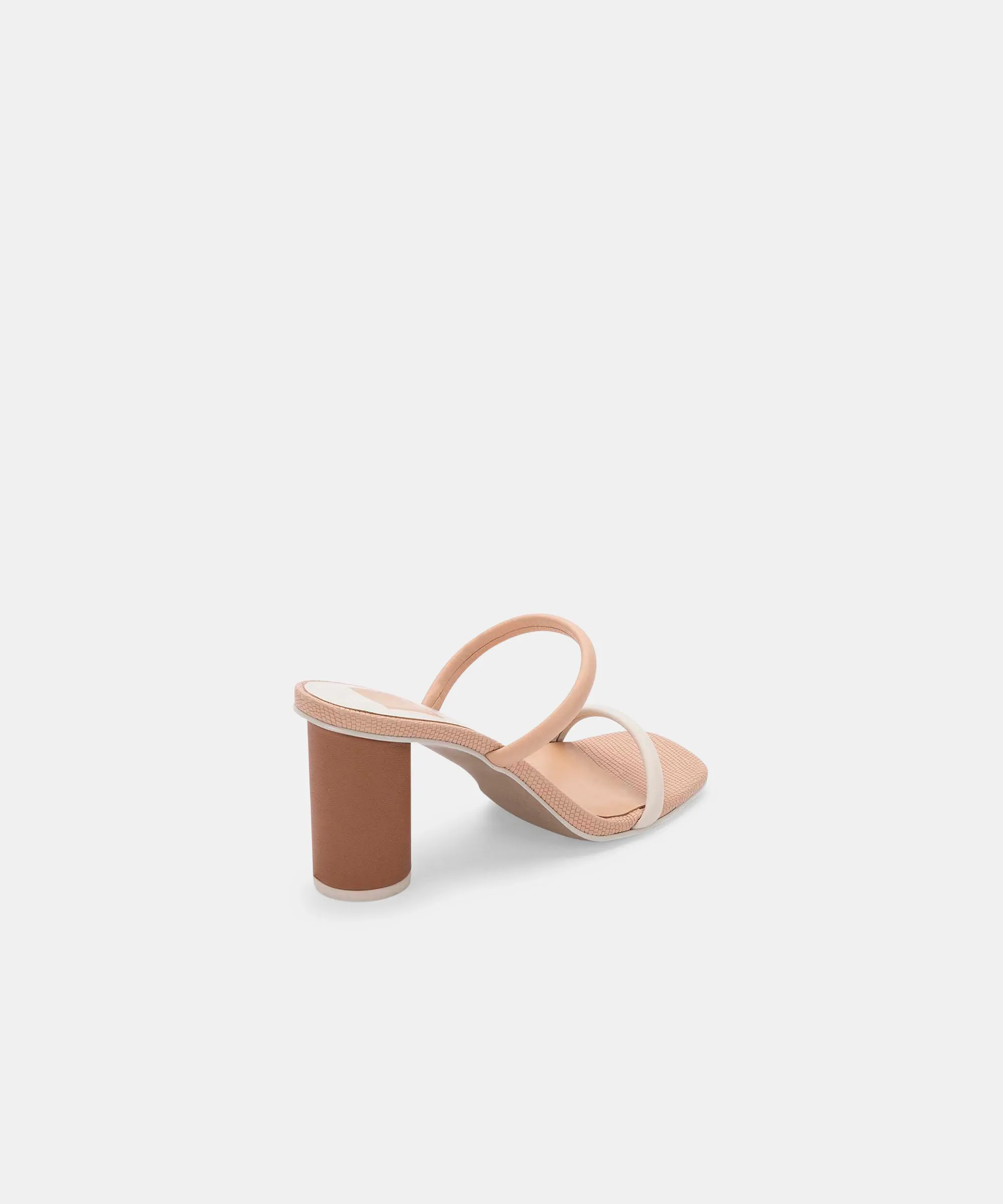 NOLES HEELS IN NATURAL WHITE - re:vita