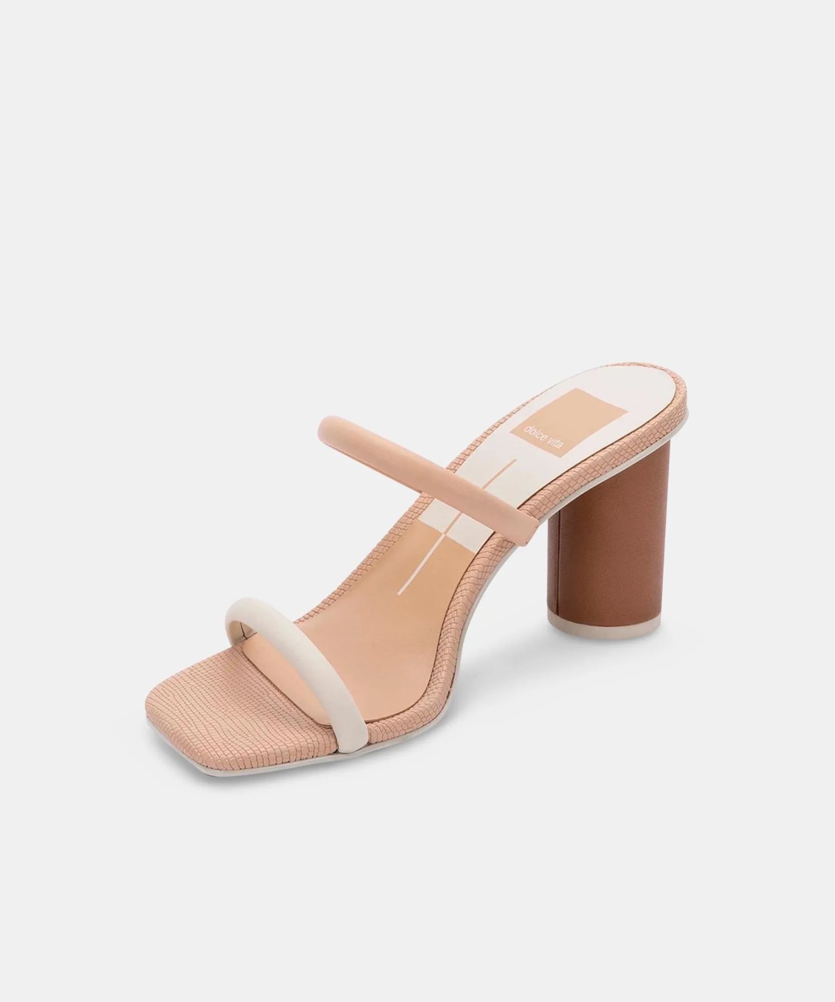 NOLES HEELS IN NATURAL WHITE - re:vita