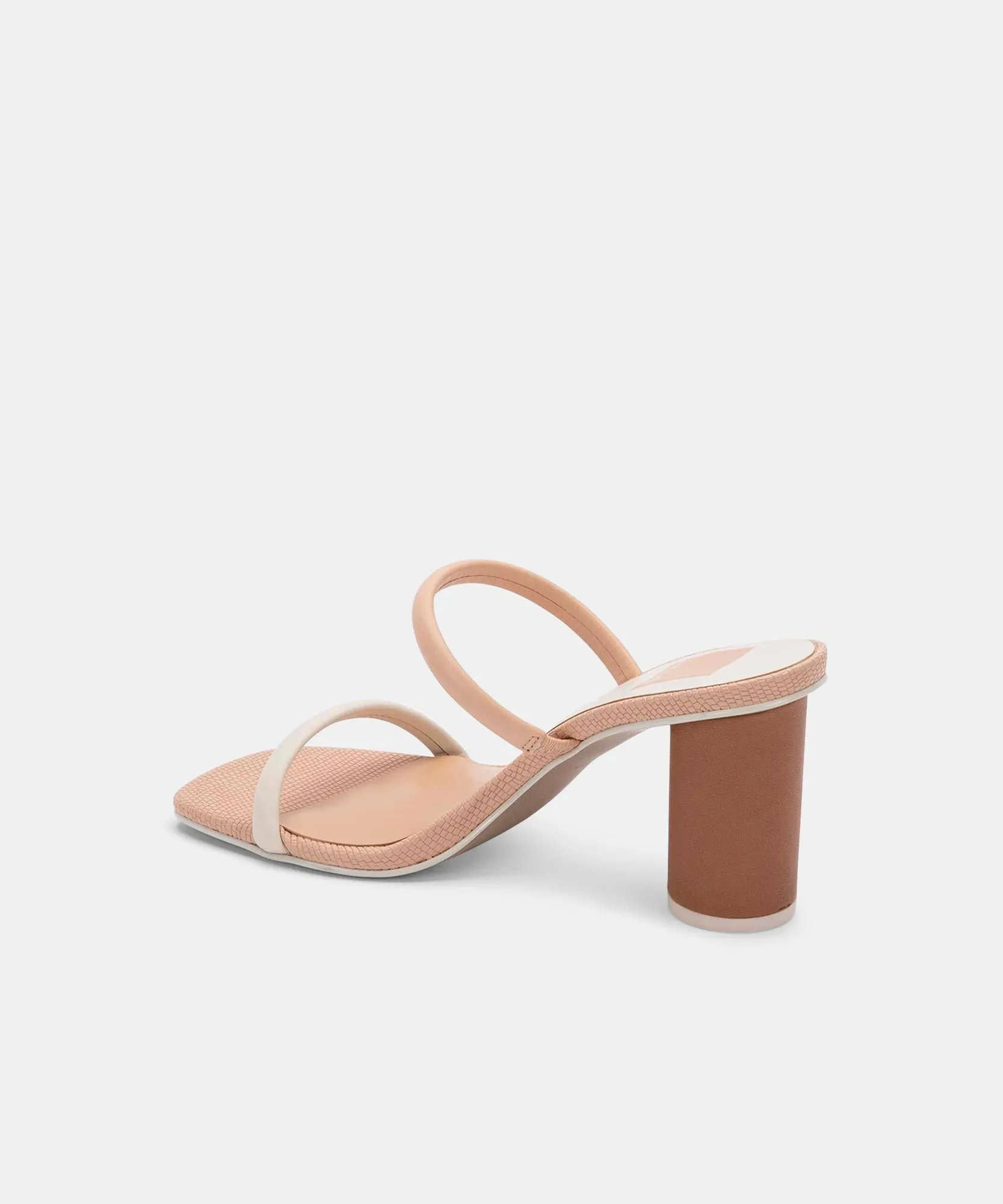 NOLES HEELS IN NATURAL WHITE - re:vita