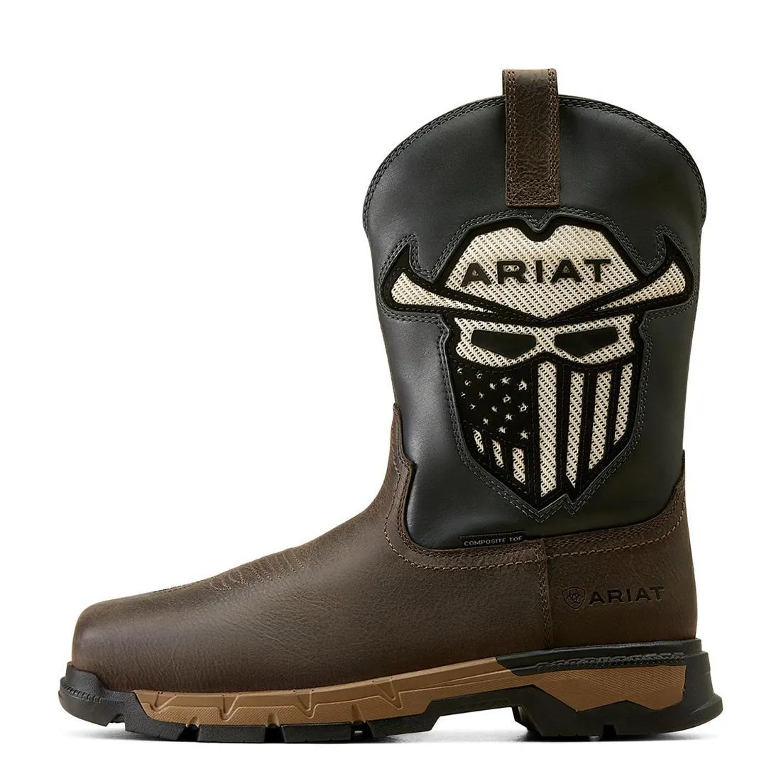 Rebar Flex VentTEK Incognito Composite-Toe Western Work Boot Iron Coffee