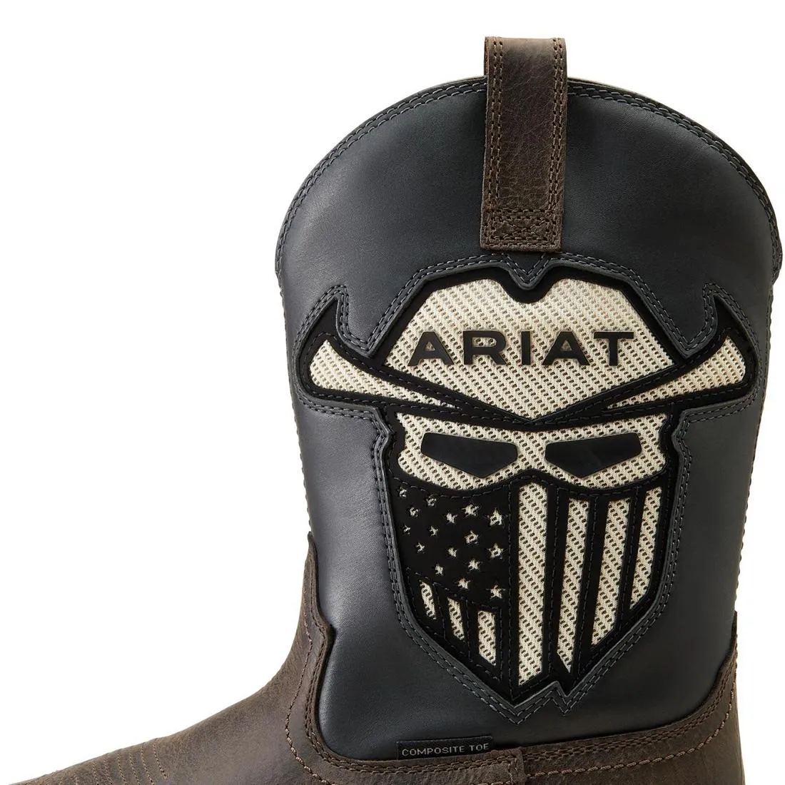 Rebar Flex VentTEK Incognito Composite-Toe Western Work Boot Iron Coffee