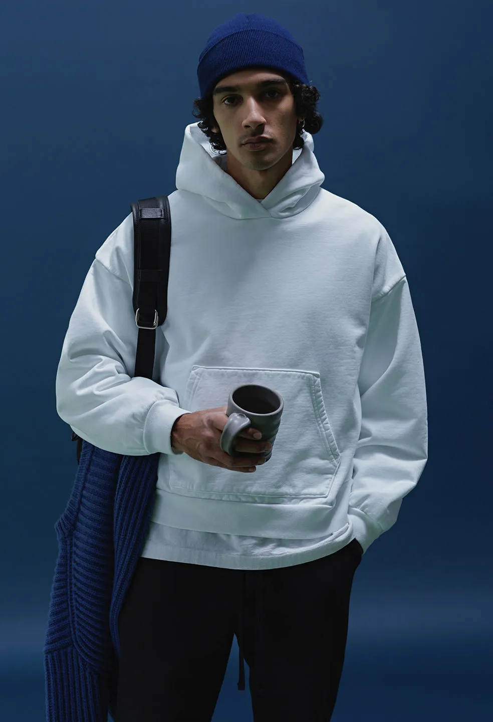 Replica Oversized Cropped Hoodie / White