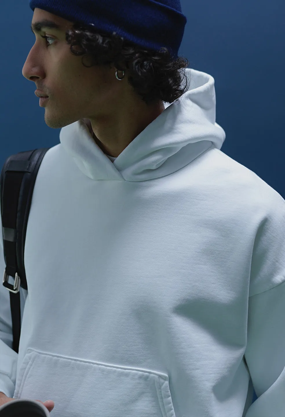 Replica Oversized Cropped Hoodie / White