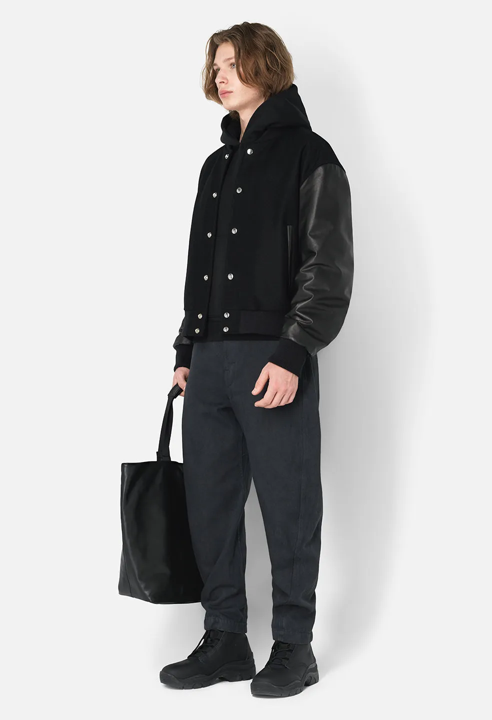 Varsity Jacket - Black on Black with Enhanced Features