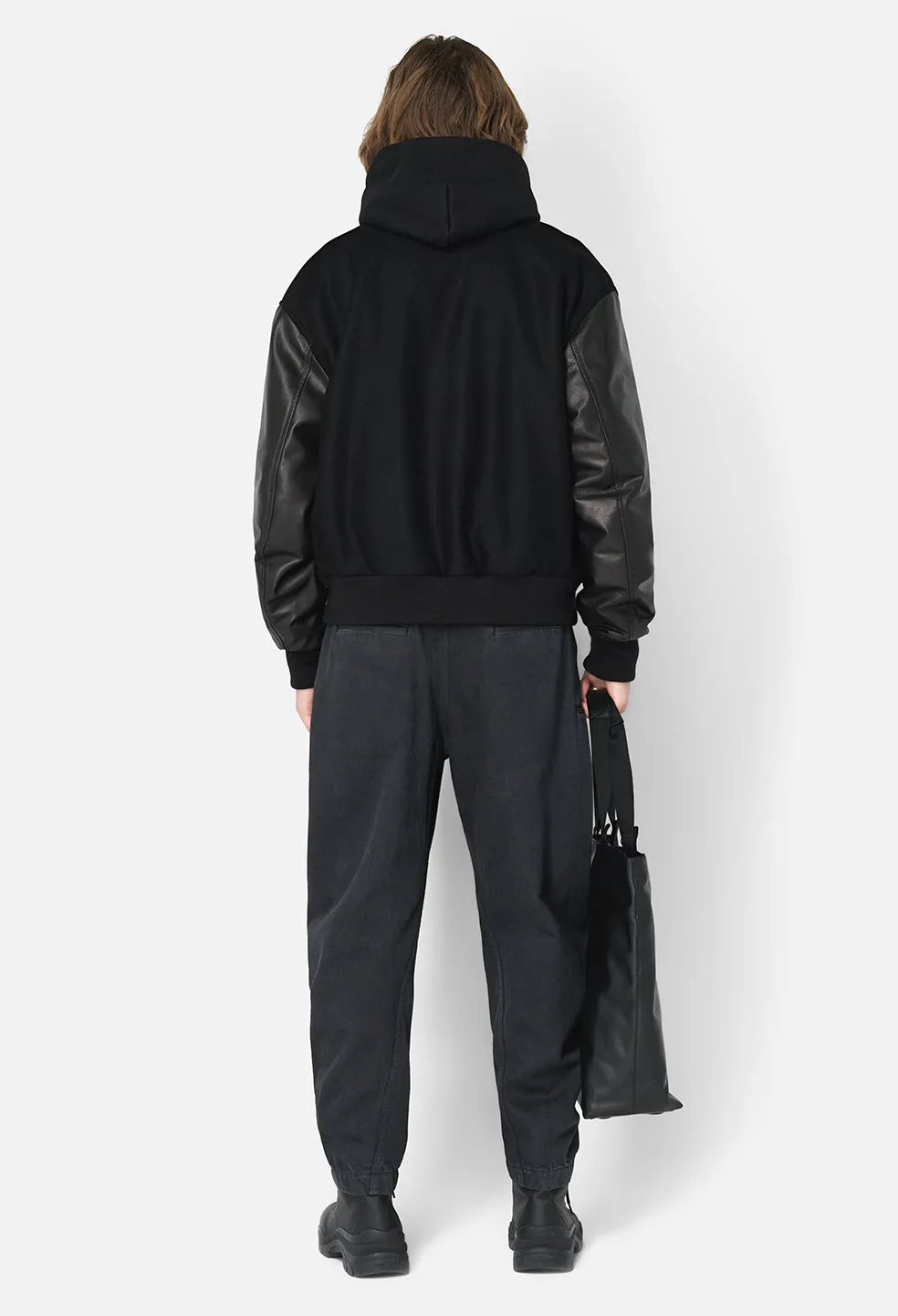Varsity Jacket - Black on Black with Enhanced Features