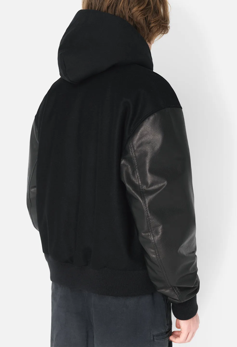 Varsity Jacket - Black on Black with Enhanced Features