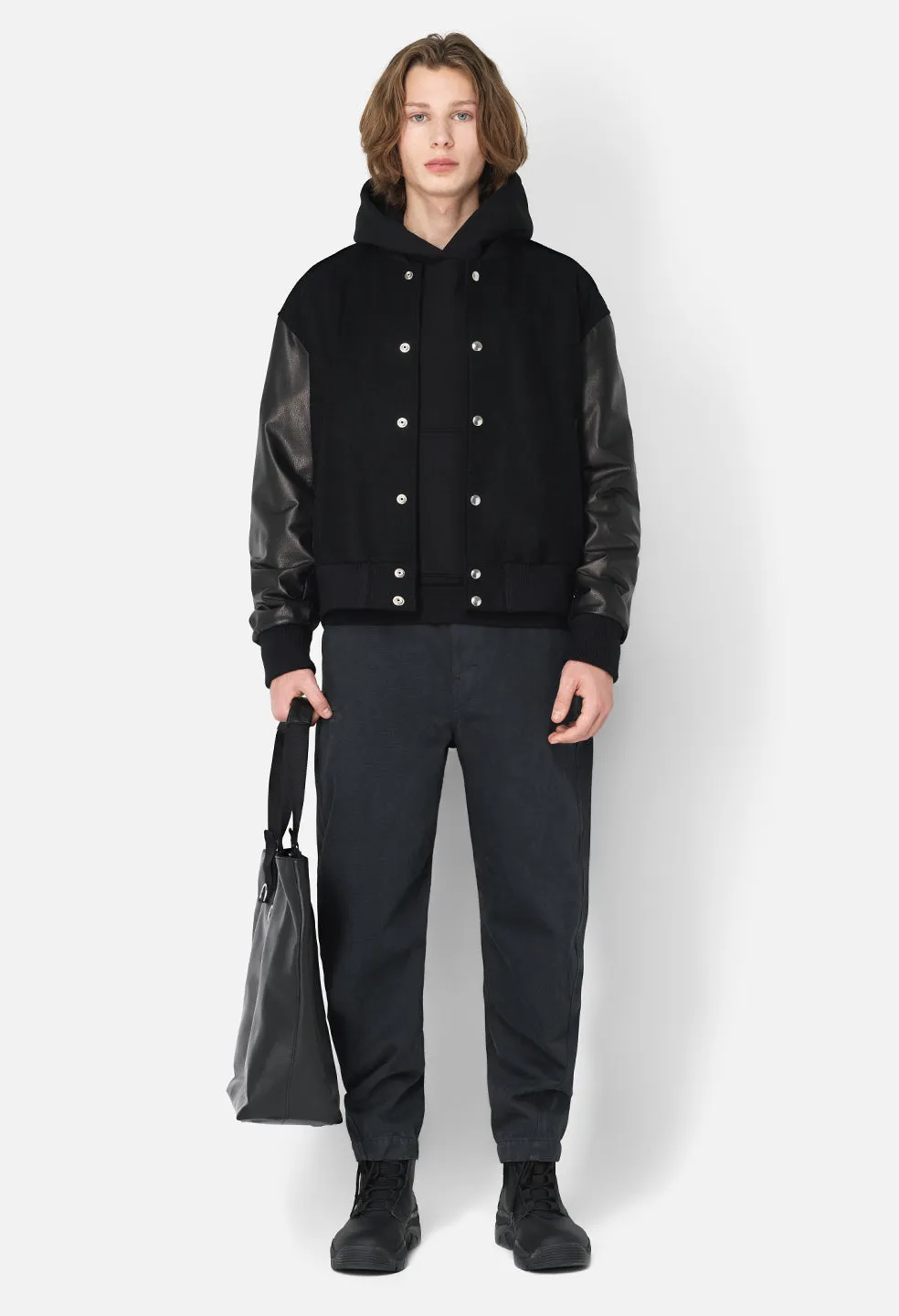 Varsity Jacket - Black on Black with Enhanced Features