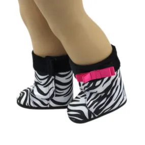 Zebra Print Boots for 18-inch dolls
